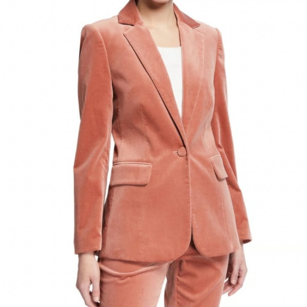 Frame Pink Velvet Blazer